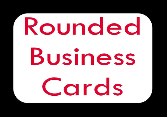 1000 - White ROUNDED Blank Business Cards 250gsm, Stamp, Print, Smooth Card
