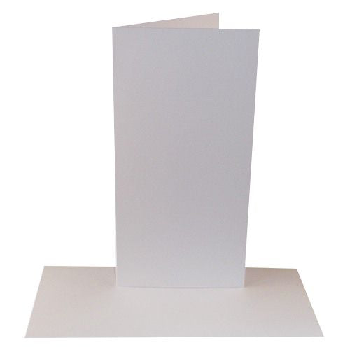 50 Pack DL White Card Blanks & Envelopes – 300gsm - Stella Weds®