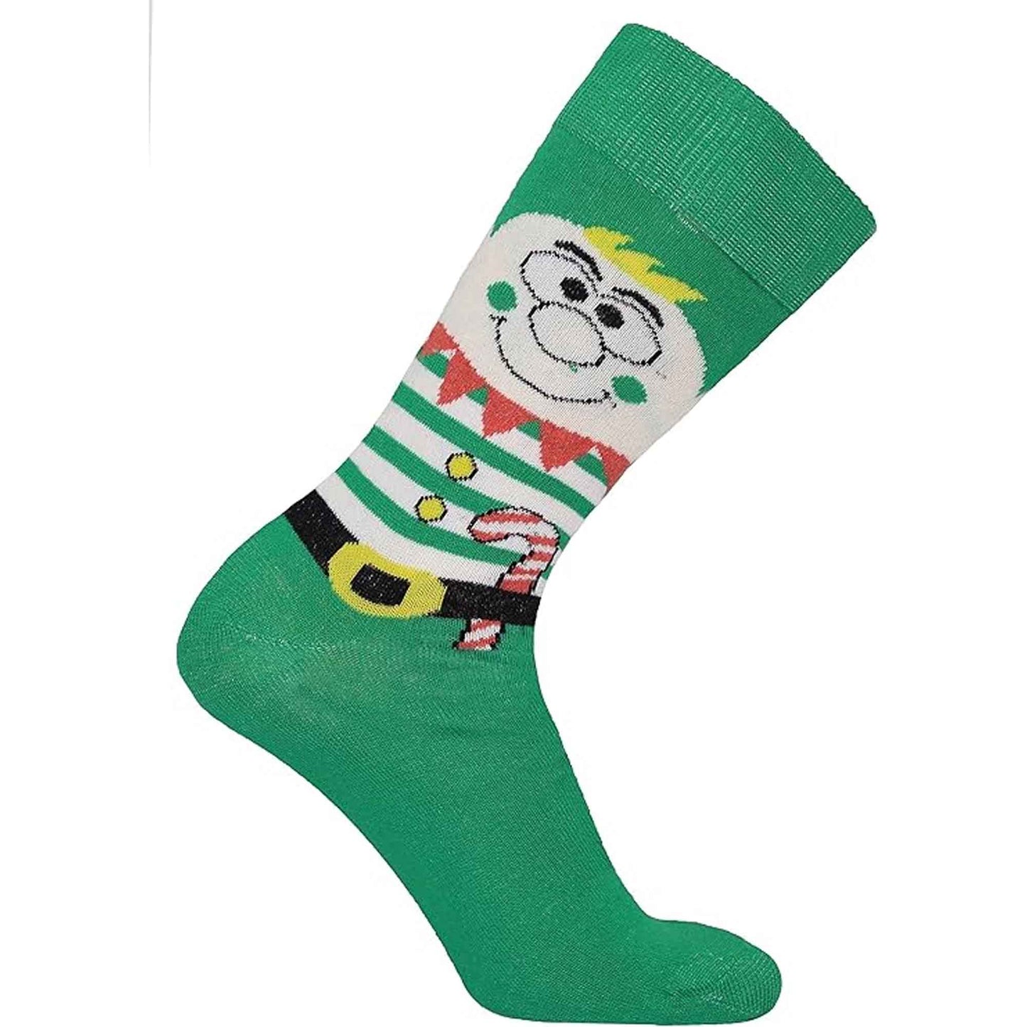 6 Pack Men's Christmas Socks Cotton Rich Holiday Designs Festive Santa Snowman Holly Turkey Comfortable Warm Gift UK 6-11 EUR 39-45 by Sock Stack