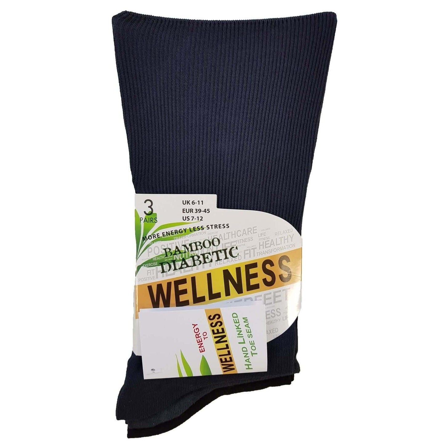 6 Pairs Men's Bamboo Diabetic Comfort Socks Moisture-Wicking Antibacterial Hypoallergenic Extra Wide Sustainable by Sock Stack