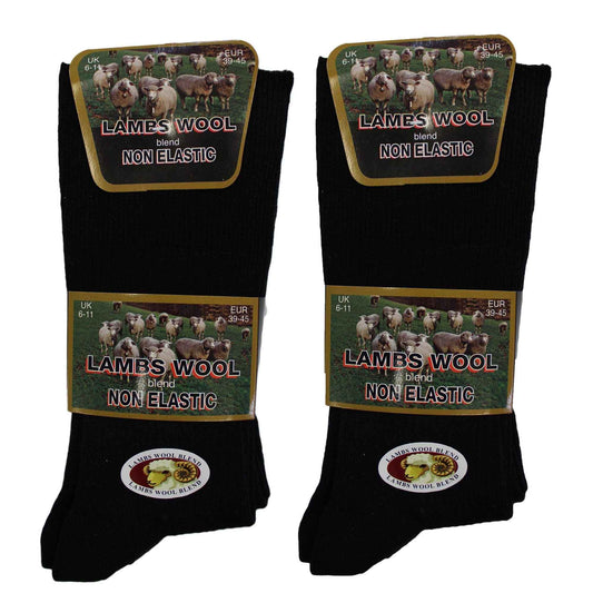 6 Pairs Men's Diabetic Wool Socks Non Elastic Loose Top Moisture Wicking Antibacterial Sustainable for Sensitive Skin by Sock Stack