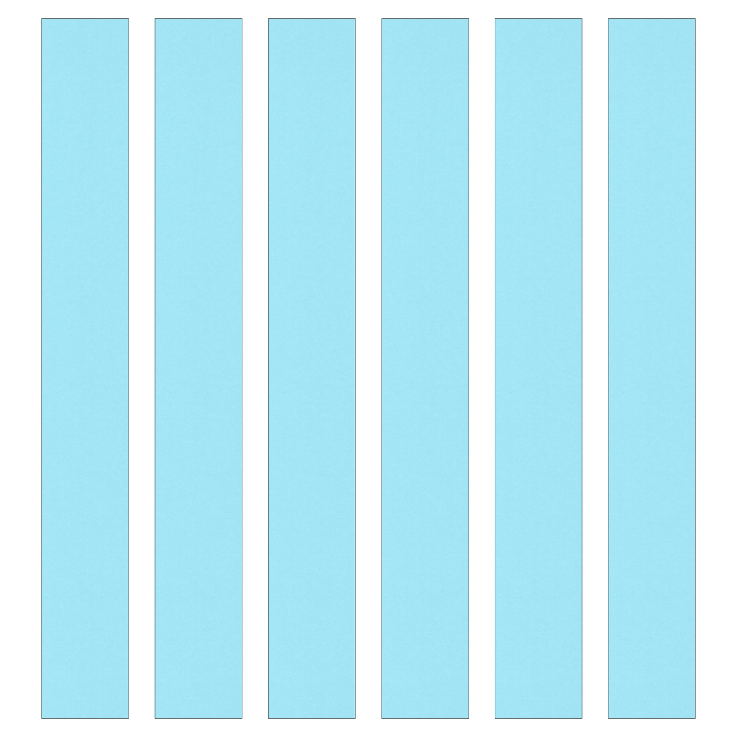 Light Blue Paper Chain Card Strips. 5 Meter / 16 Feet Long. Wedding Party Decor