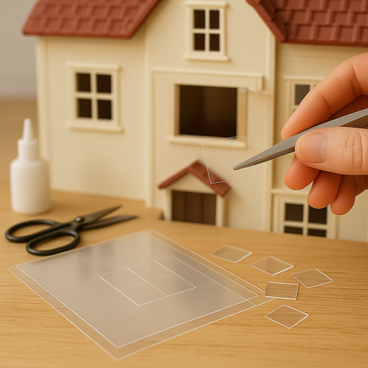 5 x Dolls House Window Glazing Sheets – 210mm x 145mm Thin Clear Film
