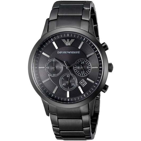 Emporio Armani Men’s Watch Stainless Steel Black Strap With Black Dial AR2453 Renato