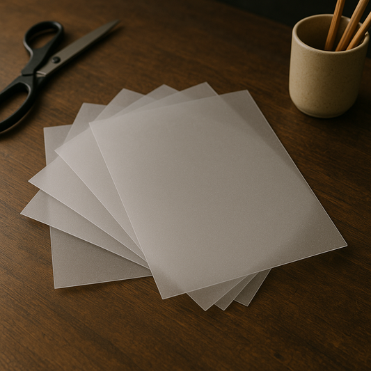 100 x A4 Frosted Acetate Sheets – 300 Micron Heavyweight Semi-Opaque Film for Crafts, Displays & Document Covers
