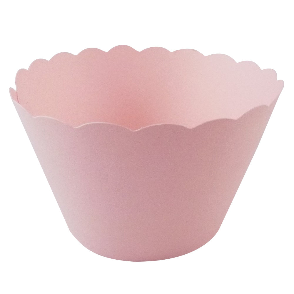 50 Light Pink Cupcake Wrappers – Soft Pink Wraps for Baby Showers & Weddings