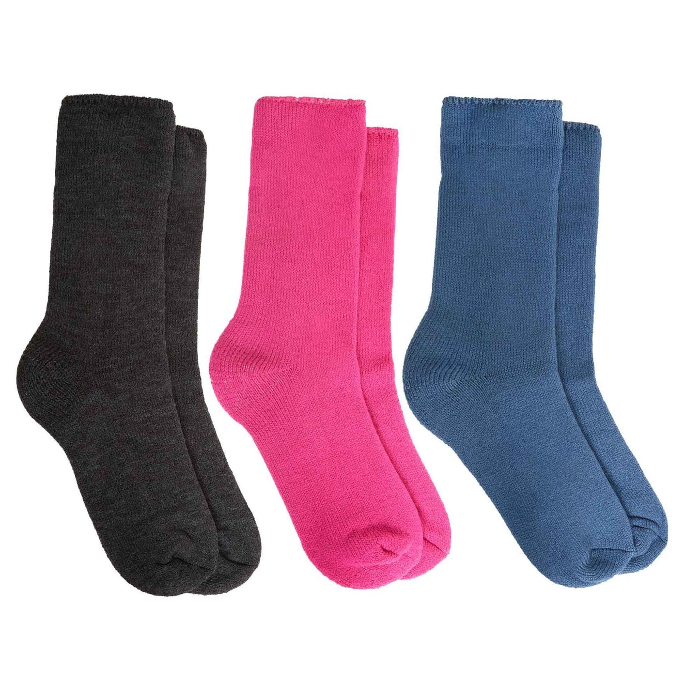 Pack of 3 Womens Thermal Hot Socks Heavy Duty Insulated Boot Socks 2.3 Tog for Winter Hiking UK 4-7 by Heatwave Thermalwear