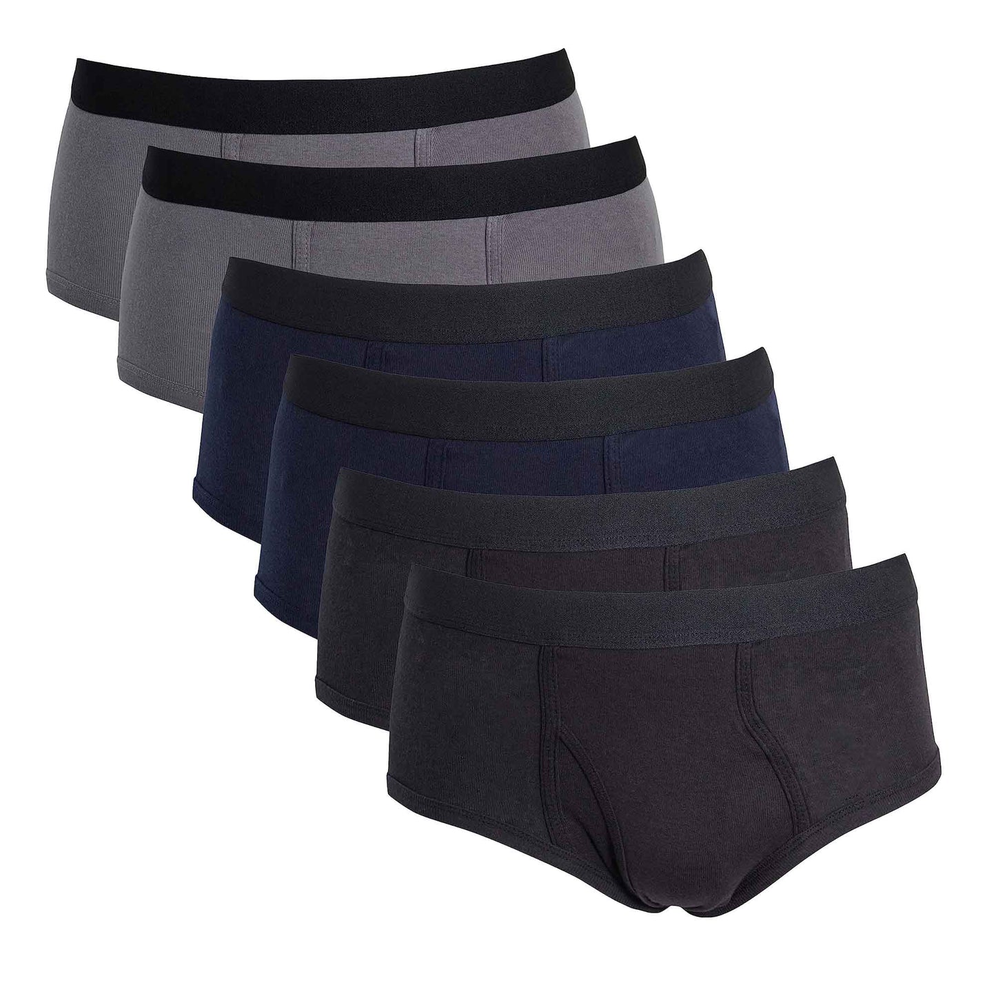 Pack of 6 Mens Cotton Briefs Soft Waistband Breathable Durable Underwear Comfortable All Day Wear MB05/06 by Sock Stack