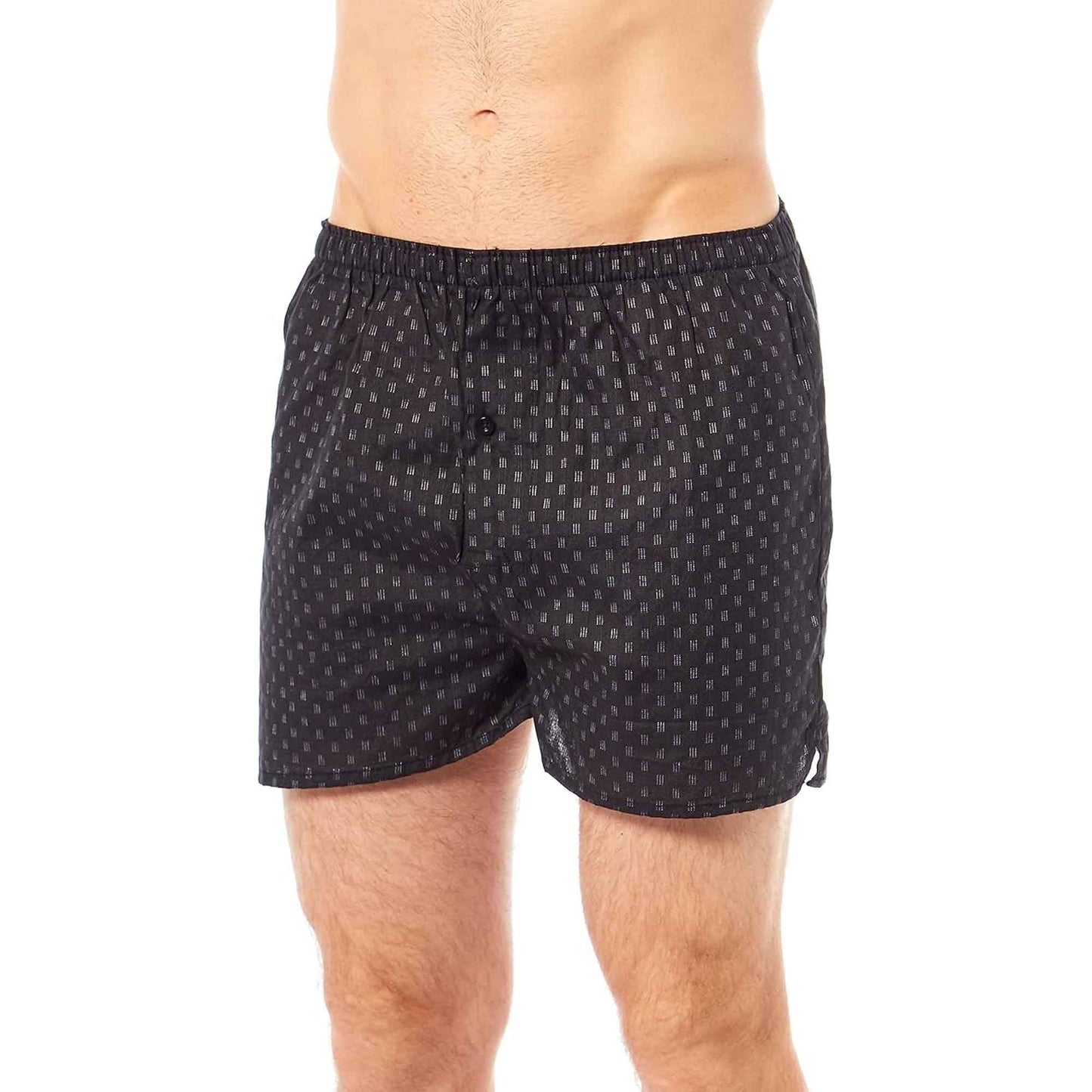 Pack of 6 Mens Loose Fit Boxers with Comfort Waistband Button Fly Breathable Cotton Blend Assorted Colours Premium Quality MB02 by Sock Stack