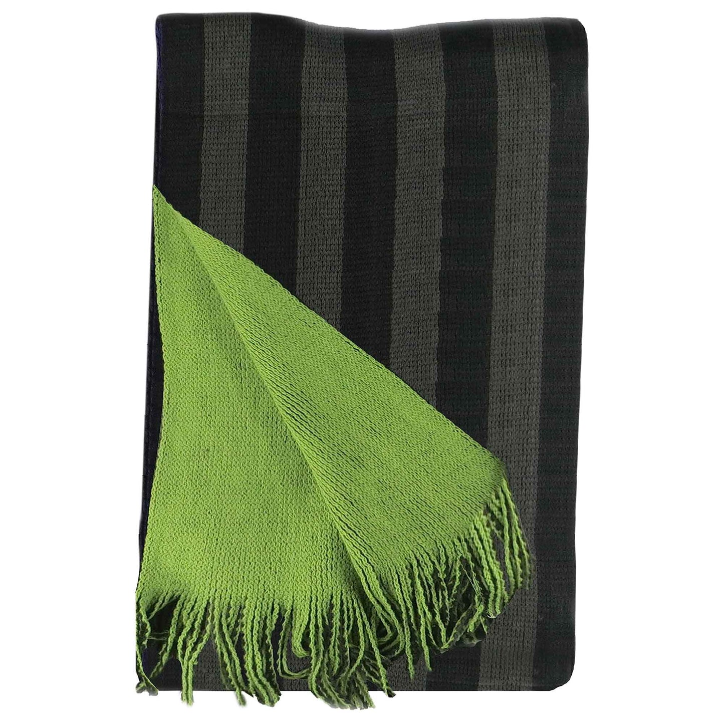 Reversible Stripe Design Men's Scarves Soft Woven Acrylic Fabric Winter Accessory Stylish for Casual and Formal Outfits 3 Colour Options Sock Stack