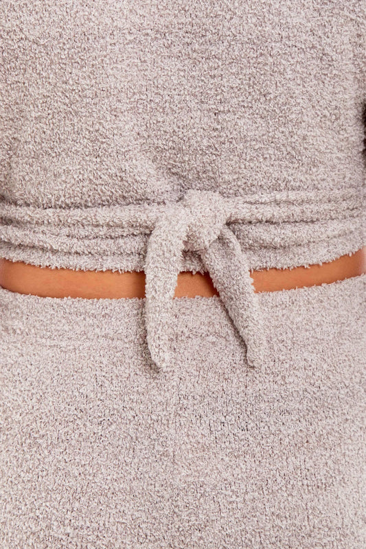 Women's Ultra Soft Teddy Fleece Loungewear Set Long Sleeve Wrap Top and Stretch Fit Pants Ideal for Relaxing and Sleeping Daisy Dreamer