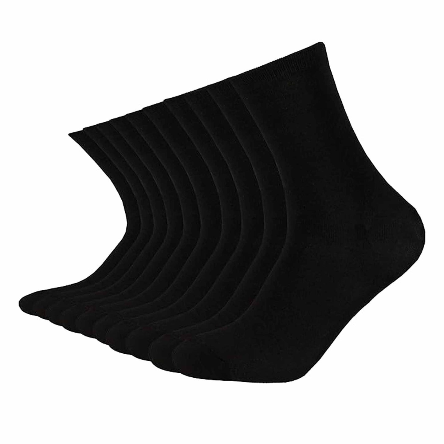 10 Pairs Women's Black Ankle Socks Breathable Super Soft Modal Cotton for Everyday Wear Size 4-8 Moisture-Wicking Durable by Sock Stack