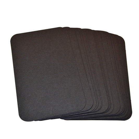 100 Black Rounded Blank Business Cards 250gsm, Stamp, Print, ATC. Matt Card