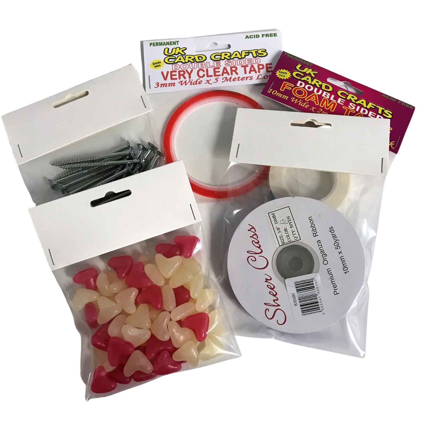 100 Header Cards With Free Bags. Euro Slot, Blank Shop Product Display Packaging