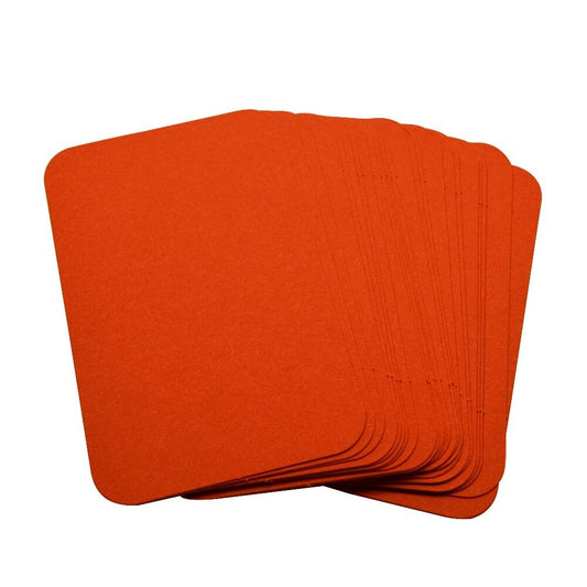 50 x Red Rounded Corner Blank Business Cards – 260gsm – Stamp, Write or Print