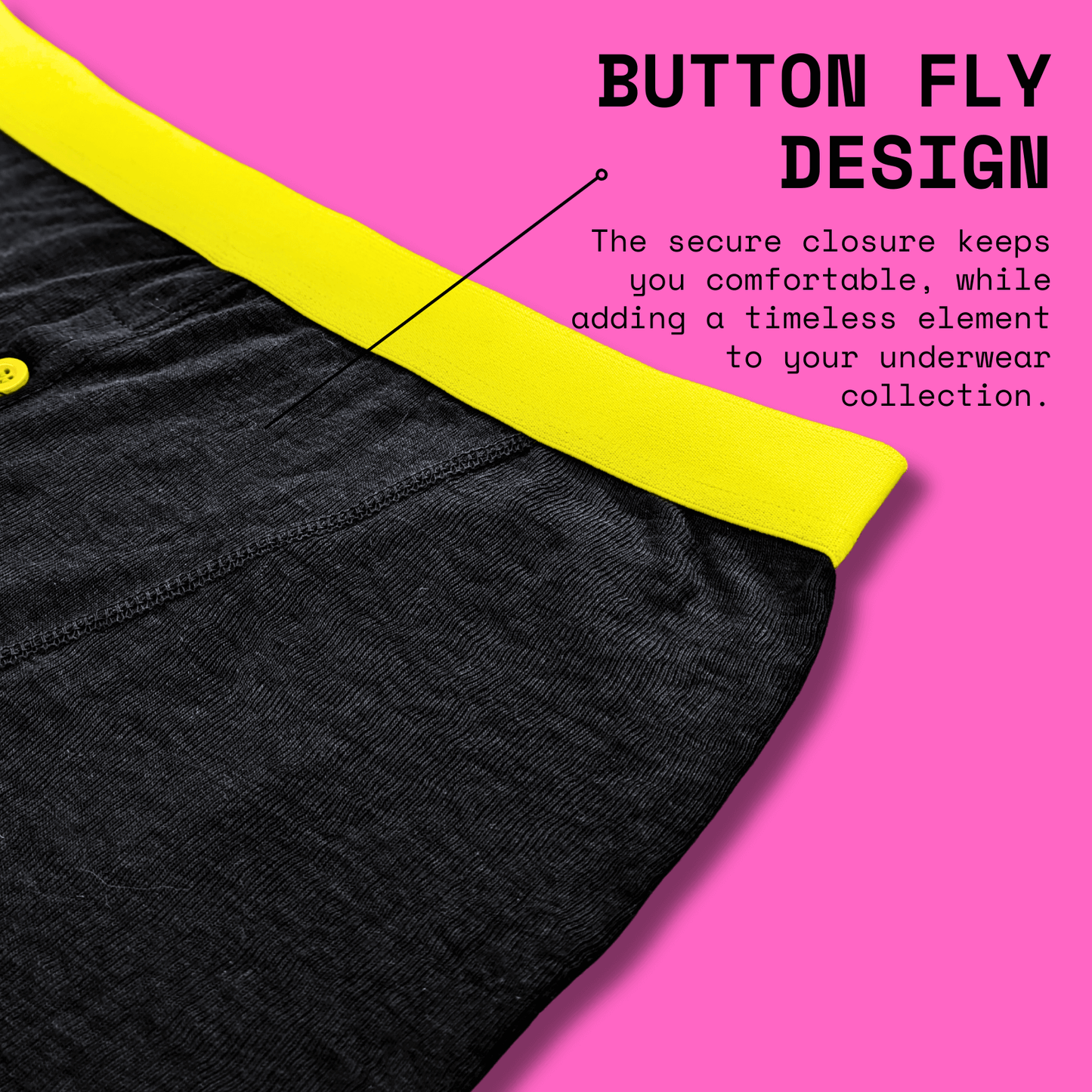 12 Pack Classic Menswear Black Cotton Blend Boxer Shorts Breathable Activewear Comfortable Stretch Colourful Waistband Durable Lightweight Button Fly Underwear MB08 by Sock Stack