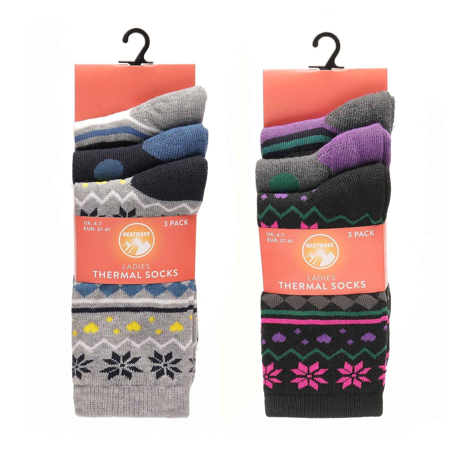 12 Pack Womens Thermal Winter Socks Extra Warm for Cold Weather High Insulation with 2.3 Tog Rating Perfect for Work Boots and Outdoor Activities by Heatwave Thermalwear