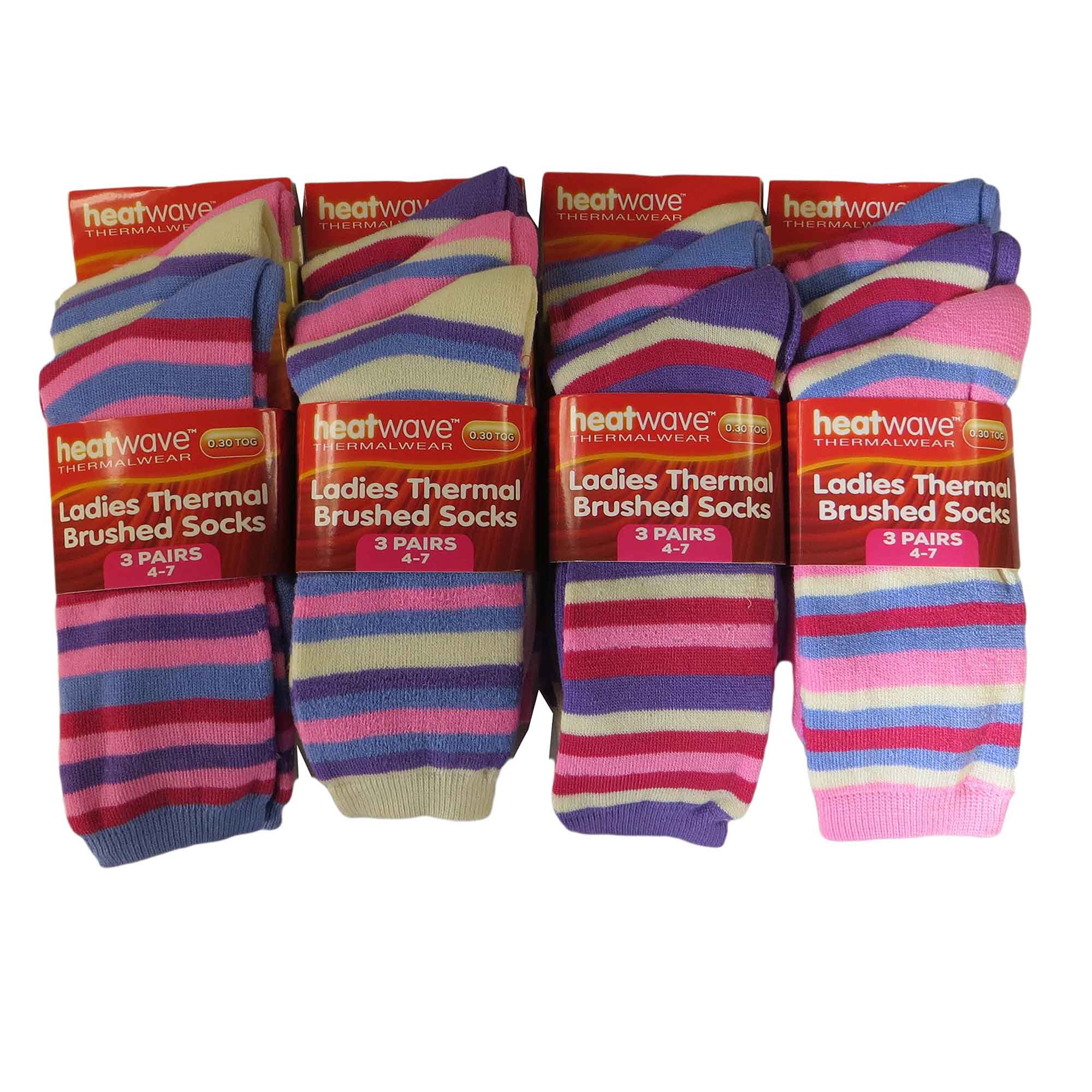 Heatwave Thermalwear Womens Thermal Socks 12 Pack 2.3 Tog Extra Warm Work Boots Outdoor