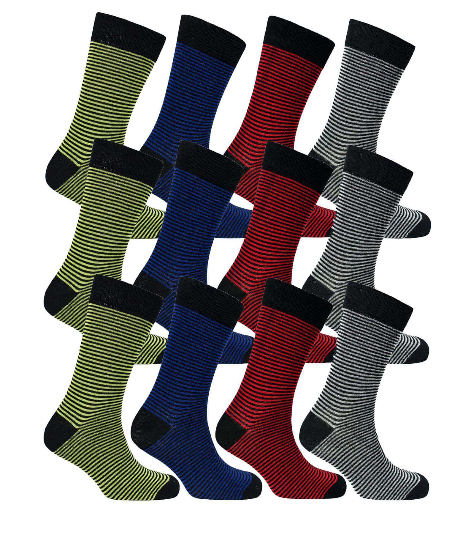 Sock Stack Men's Colourful Heel Toe Black Argyle Diamond Socks Cotton Rich Comfort Fit