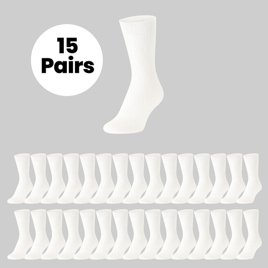 15 Pairs Mens Cotton Rich Performance Sport Socks Outdoor Athletics Running Hiking Football Black Grey White Sock Cushioned Anti-Blister Moisture-Wicking Breathable Comfortable UK 6-11 by Sock Stack