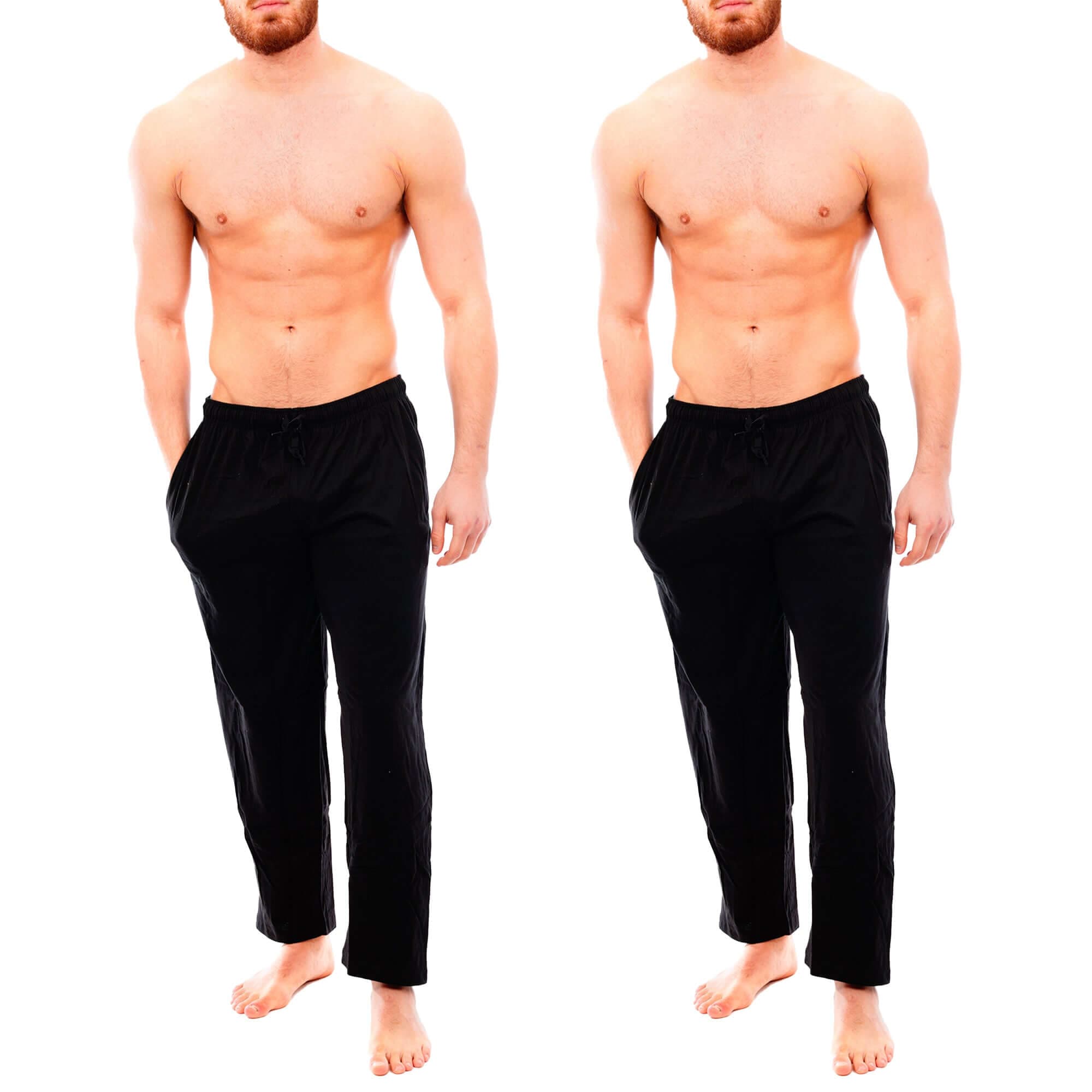 Sock Stack 2 Pack Mens Cotton Lounge Bottoms Stretchable PJ Pants Durable Cosy Cosy Super Soft Lounge Comfort