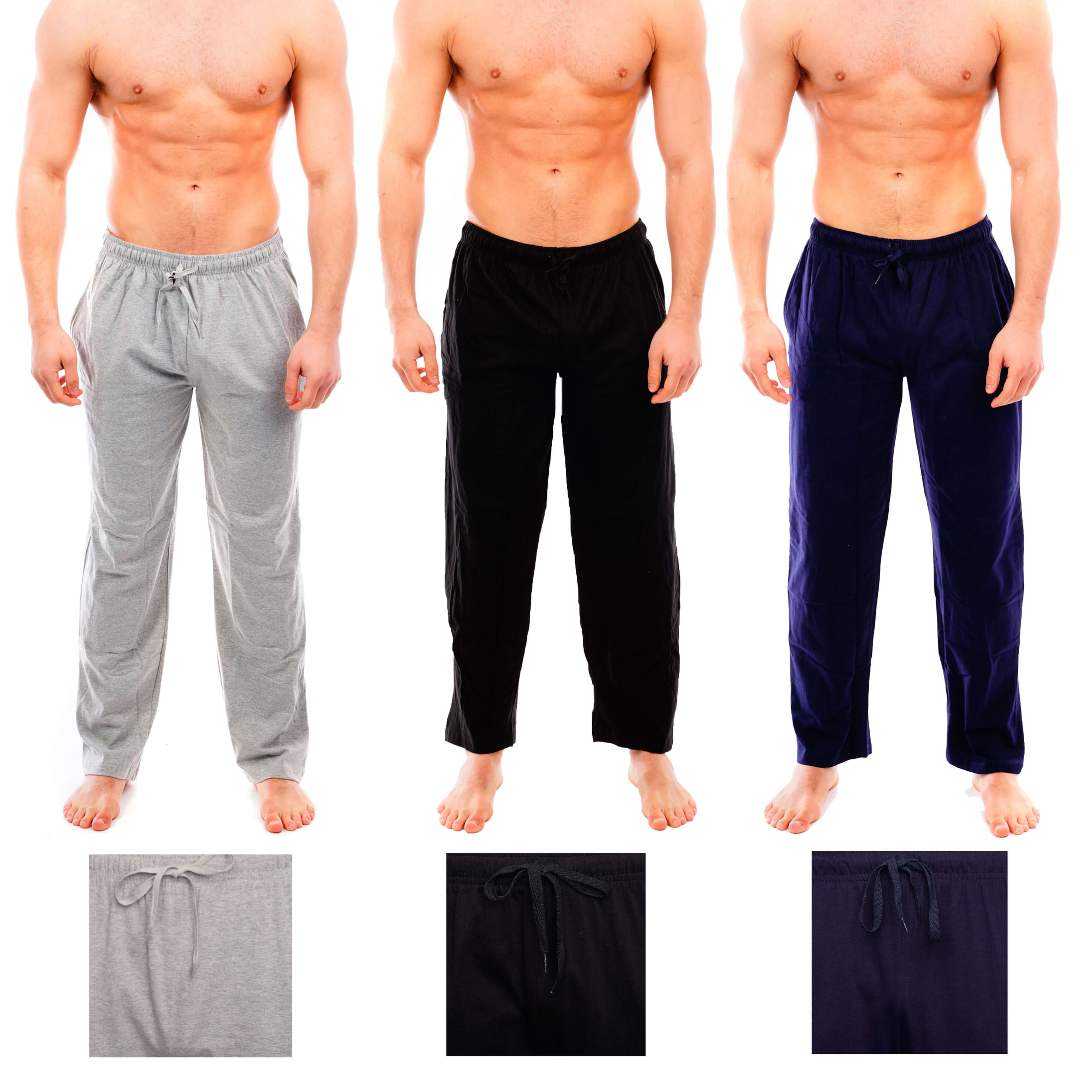 Sock Stack 2 Pack Mens Cotton Lounge Bottoms Stretchable PJ Pants Durable Cosy Cosy Super Soft Lounge Comfort