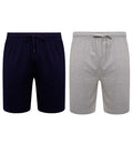 Sock Stack Men's Cotton Lounge Shorts Stretchable 2 Pack Black Navy Grey Durable