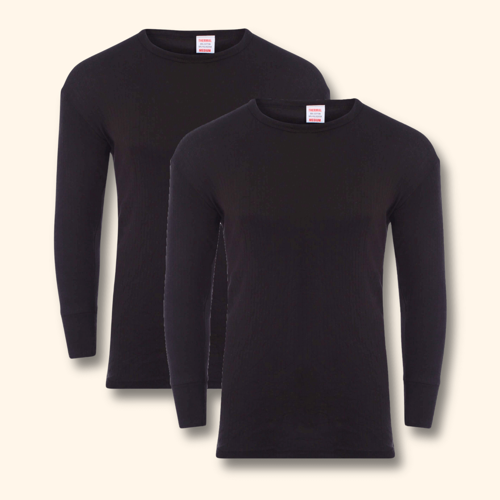 Heatwave Thermalwear Mens Thermal Long Sleeve Top Pack Of 2 Brushed Yarn Baselayer Sizes