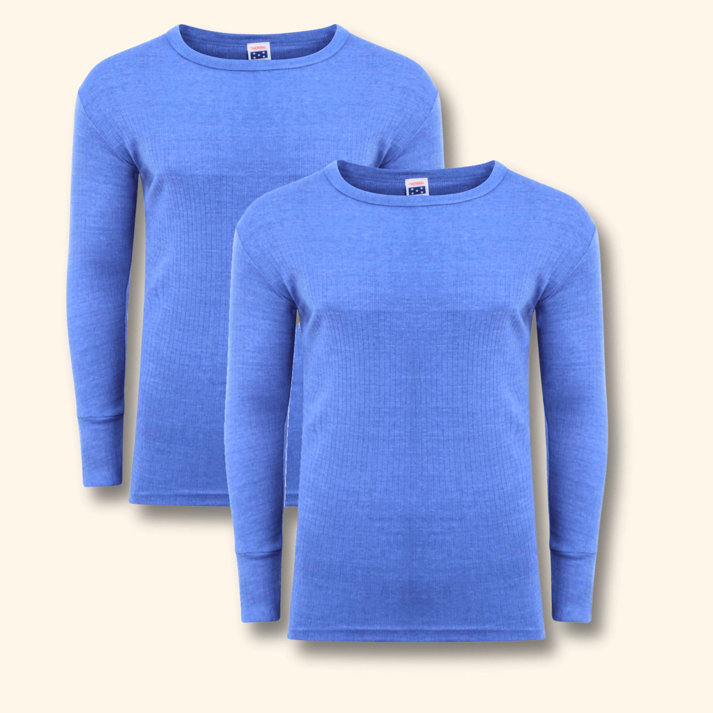 2 Pack Men's Thermal Underwear Long Sleeve Tops Warm Durable Baselayer Insulated Brushed Yarn for Running Hiking Cold Weather Sportswear Durable Winter Clothing Small to XXL White Black Grey Navy by Heatwave Thermalwear