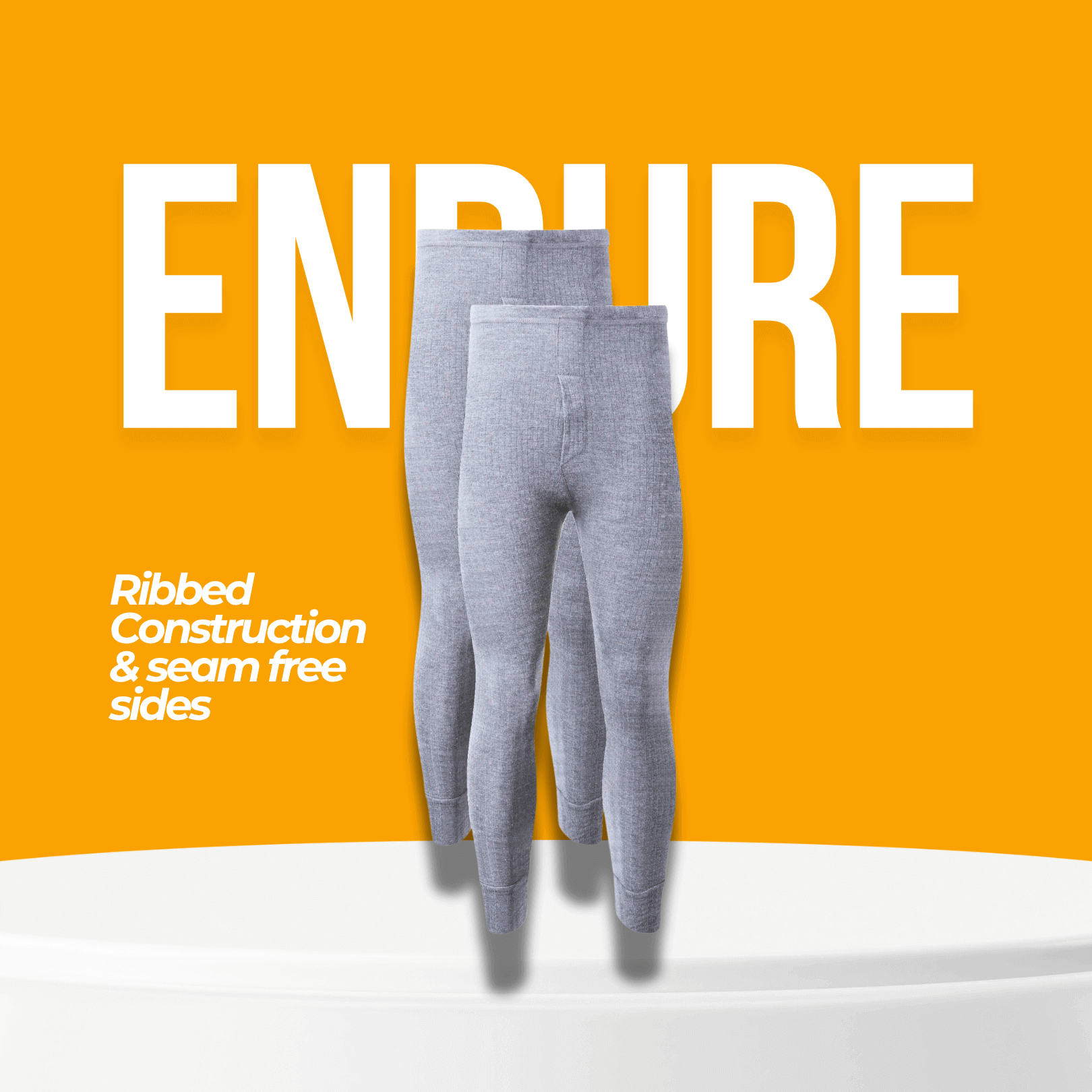 Heatwave Thermalwear Men's Long Johns 2 Pack Brushed Insulated Baselayer Warm For Running Hiking White Black Grey Navy Size S XXL