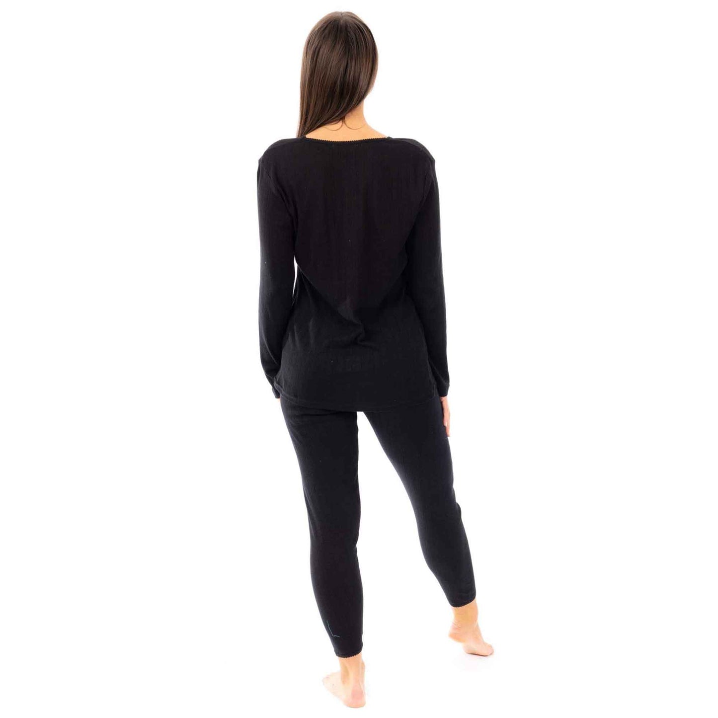 2 Pack Women's Thermal Long Sleeve Tops Base Layer Insulated Warm Underwear for Outdoor Sports Running Hiking Cold Weather Workwear by Heatwave Thermalwear