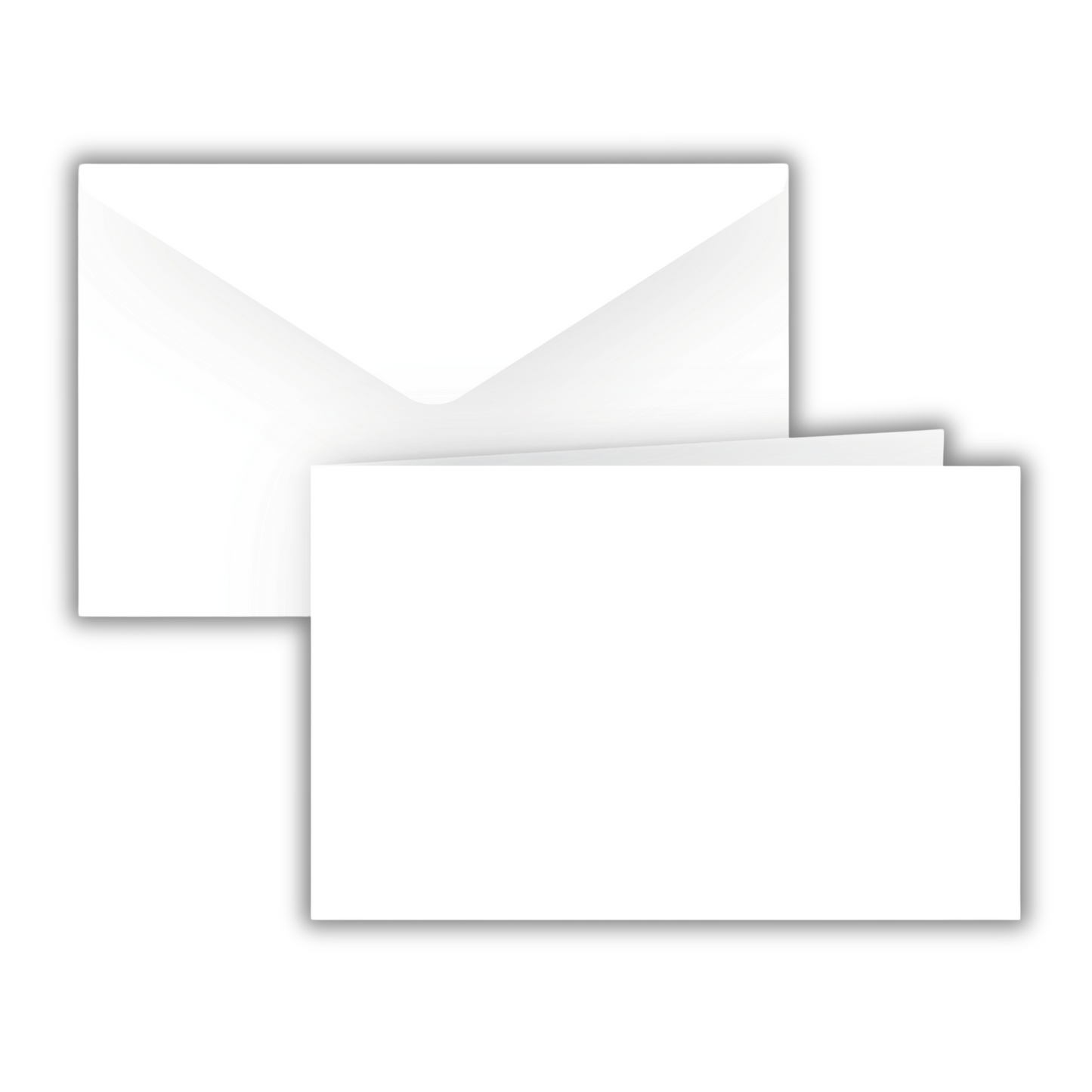 25 Landscape 5x7 White Card Blanks & Envelopes - 300gsm