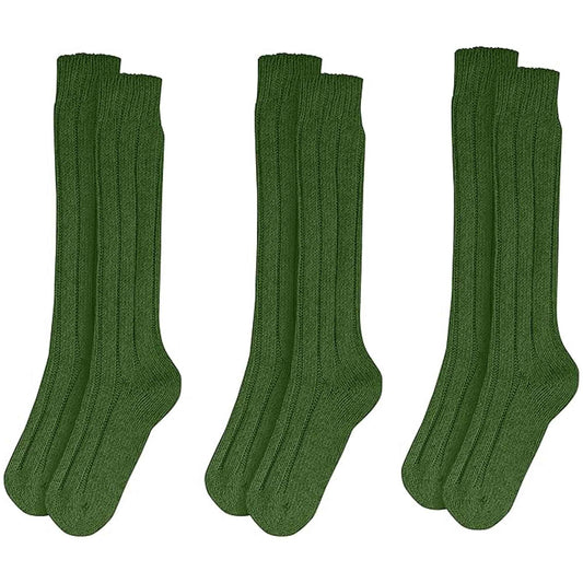 3-Pack Men's Army Green Thermal Military Socks with Terry Cushioning Reinforced Toe Seams Arch Supports Durable Breathable Size 6-11 by Sock Stack