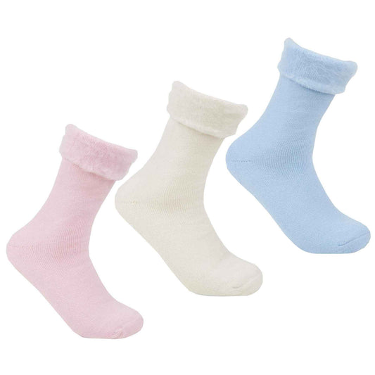 3 Pack Women's Non Slip Thermal Bed Socks Cozy Winter Slipper Socks with Silicone Grips Warm Ankle Coverage UK Sizes 4-8 Multiple Colors by Sock Stack