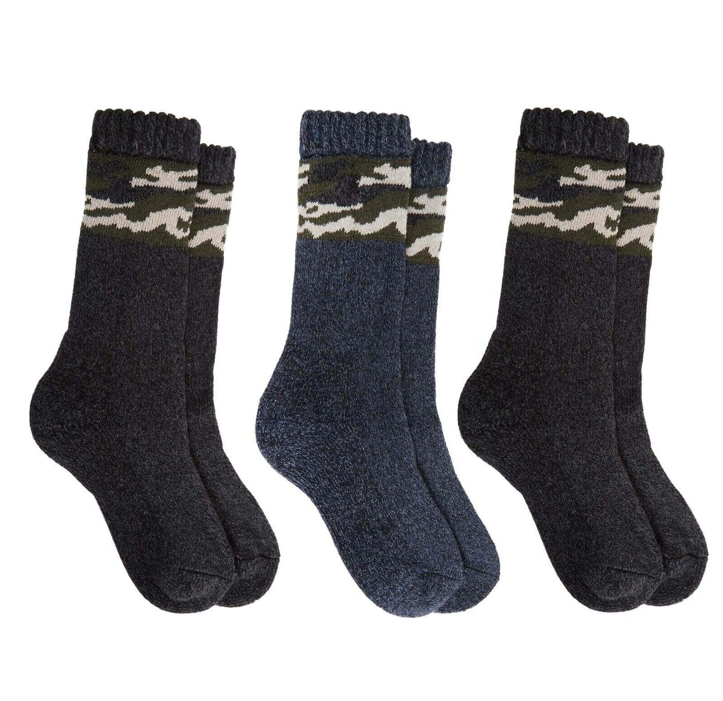 3 Pairs Mens Merino Wool Thermal Hiking Boot Socks Reinforced Heel Toe Cushioning Outdoor Work Running by Sock Stack