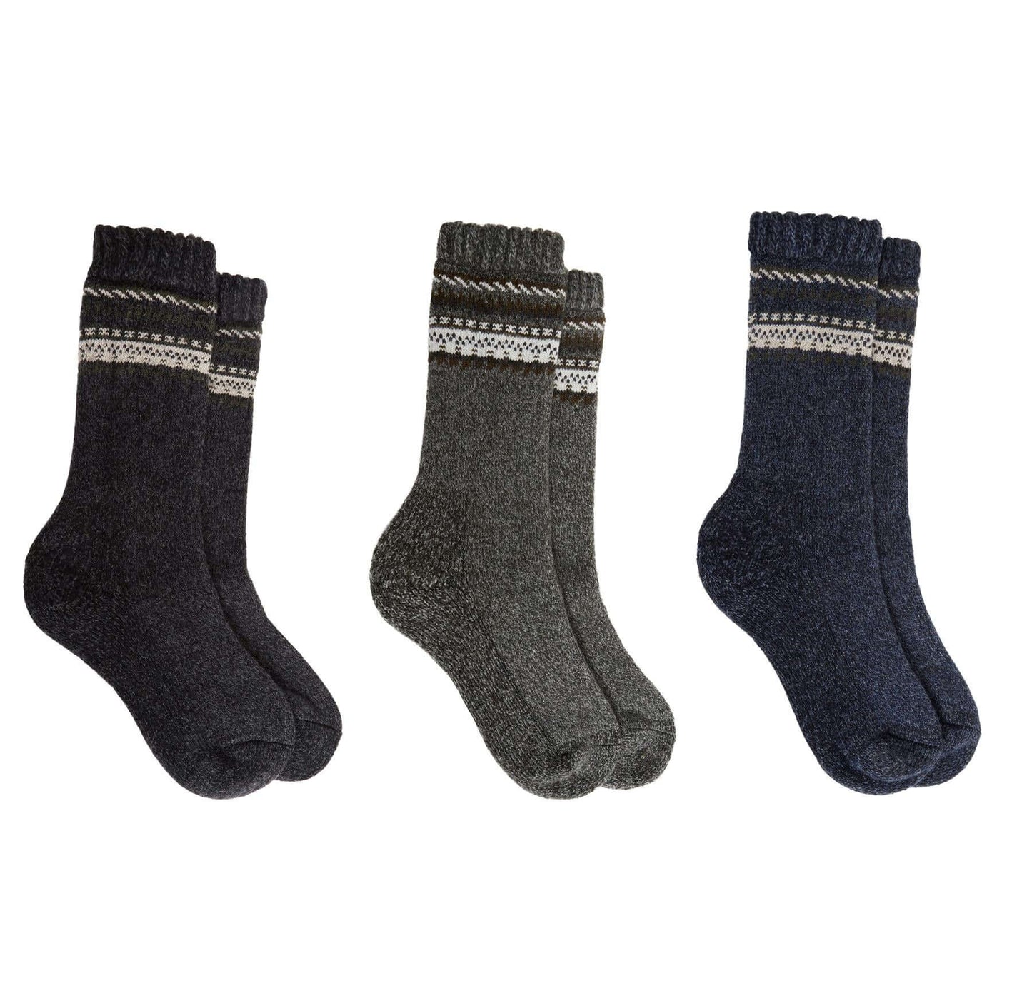 3 Pairs Mens Merino Wool Thermal Hiking Boot Socks Reinforced Heel Toe Cushioning Outdoor Work Running by Sock Stack
