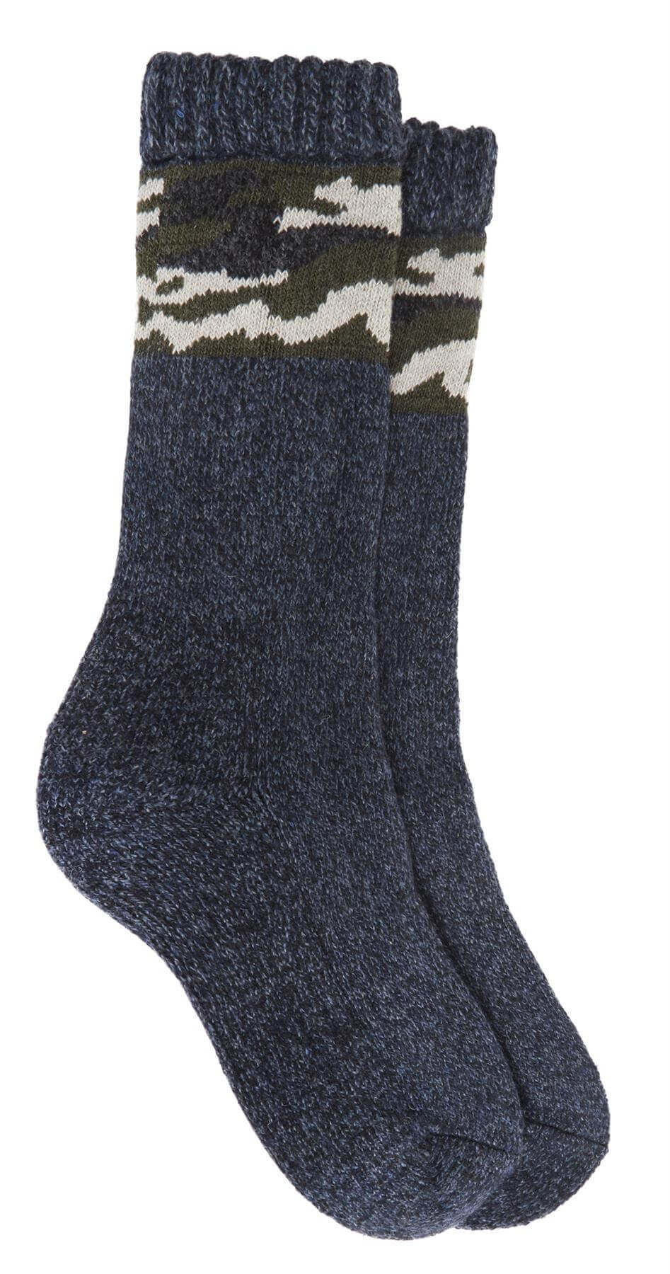 Sock Stack Men's Merino Wool Thermal Hiking Boot Socks, 3 Pairs, Reinforced Heel And Toe Cushioned For Outdoor Work And Running