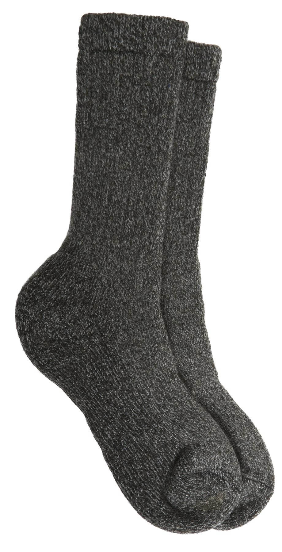 Sock Stack Men's Merino Wool Thermal Hiking Boot Socks, 3 Pairs, Reinforced Heel And Toe Cushioned For Outdoor Work And Running
