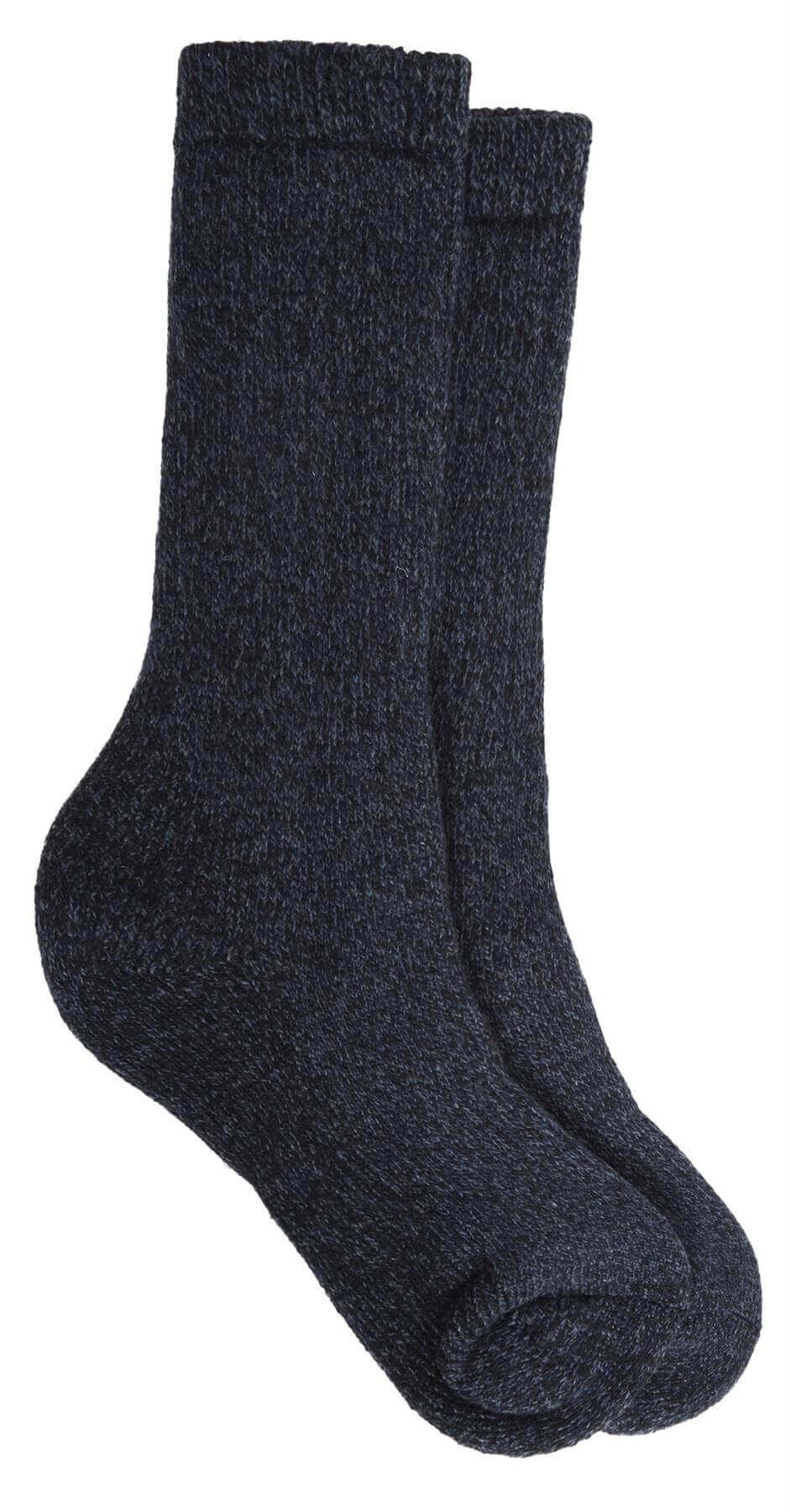 Sock Stack Men's Merino Wool Thermal Hiking Boot Socks, 3 Pairs, Reinforced Heel And Toe Cushioned For Outdoor Work And Running