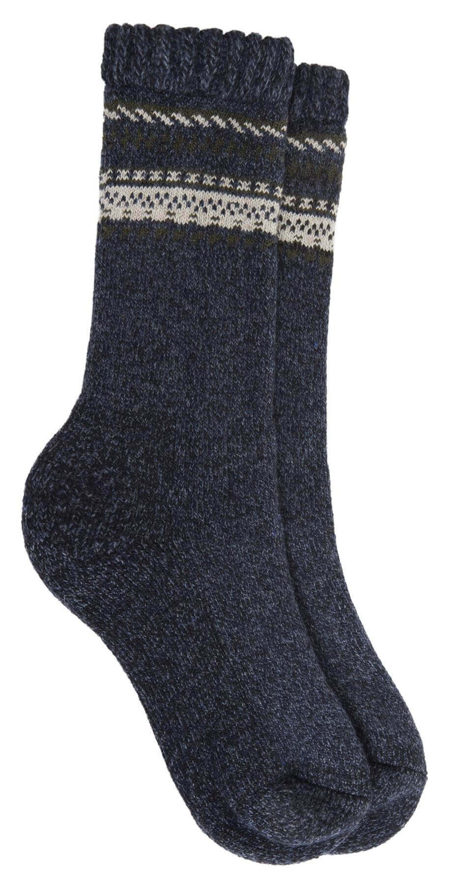 Sock Stack Men's Merino Wool Thermal Hiking Boot Socks, 3 Pairs, Reinforced Heel And Toe Cushioned For Outdoor Work And Running