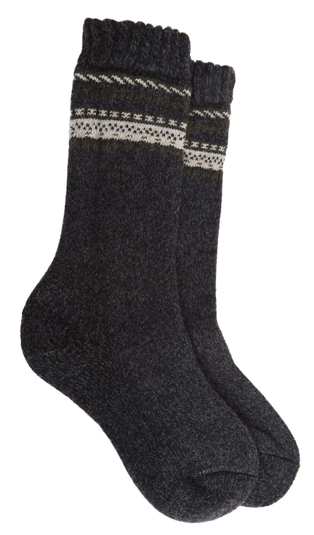 Sock Stack Men's Merino Wool Thermal Hiking Boot Socks, 3 Pairs, Reinforced Heel And Toe Cushioned For Outdoor Work And Running