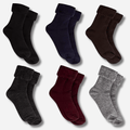 Sock Stack Men's Thermal Fluffy Bed Socks 6 Pairs Ultra Soft Insulated Warm Lounging And Sleeping UK Sizes 6 To 11 Cozy Plush Design