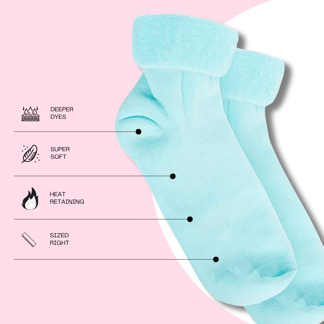 Sock Stack Womens Thermal Bed Socks 6 Pairs UK Size 4-7 Anti Slip Slipper Socks Warm Brushed Winter Base Layer