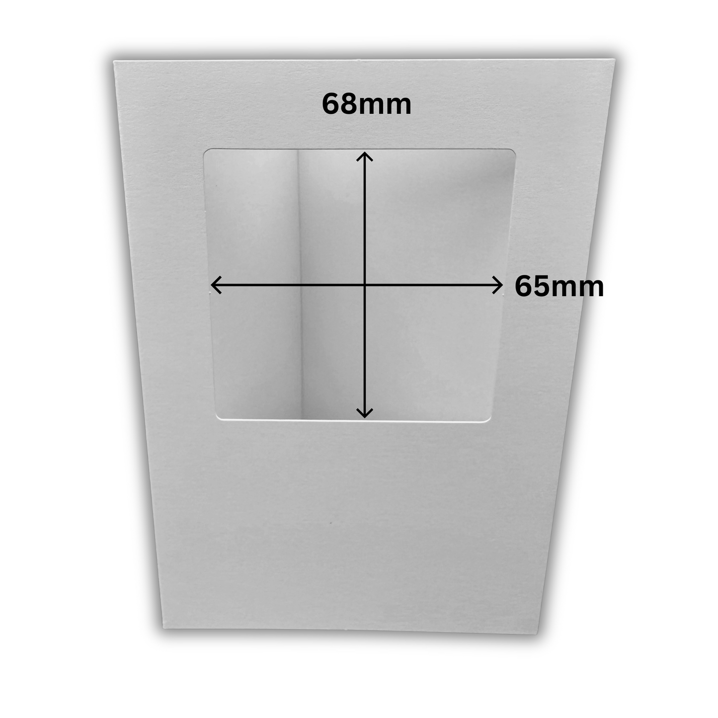 10 Pack A6 White Rounded Top Square Aperture Card Blanks & Envelopes, Tri-Fold - 300gsm