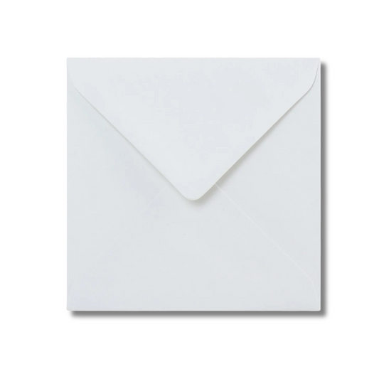 1000 White 4"x4" Envelopes 100gsm Diamond Flap Greeting Card Invitation Full Box