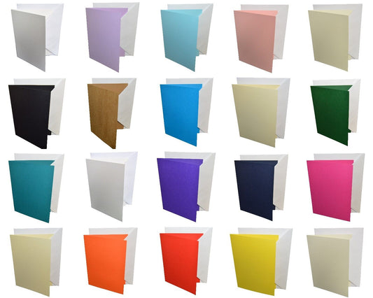 A5 Coloured Greeting Card Blanks & Envelopes – Choose Colour & Quantity