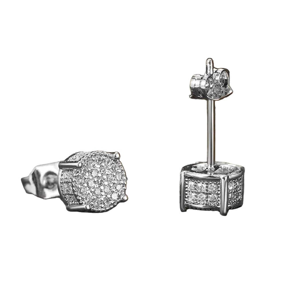 Round Diamond Stud Earrings