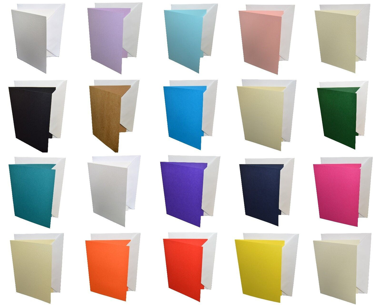 A6 Coloured Greeting Card Blanks & Envelopes - Choose Colour & Quantity