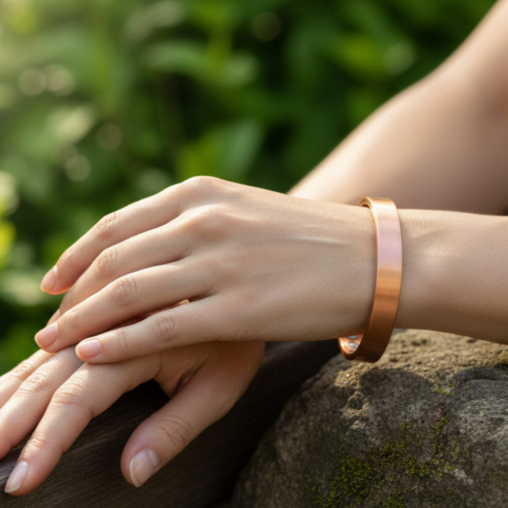 Pure Copper Cuff Bracelet – Adjustable Vintage Open Bangle, Healing Jewelry for