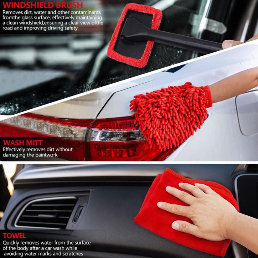 Car Cleaning Brush Set Power Drill Attachment For Vent Details Detail Brush With